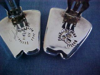 FREDERIC JEAN DUCLOS STERLING SILVER EARRINGS PUFFY ON WAX CLIP - ON STYLE 925S 3