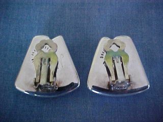 FREDERIC JEAN DUCLOS STERLING SILVER EARRINGS PUFFY ON WAX CLIP - ON STYLE 925S 4
