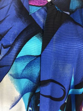 Rare Vtg Gianni Versace Picasso Print Blue Silk Shirt Sz XXL 54 6