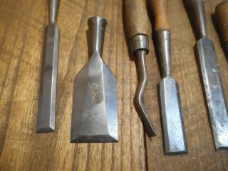 L4379 Vintage & Antique Wood Chisels - Some need TLC - 2 Stanley,  Etc 2