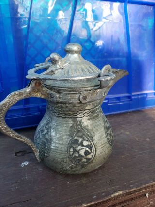 Antique Turkish Ottoman Coffee Tea Pot Dallah