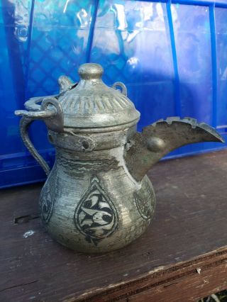 Antique Turkish Ottoman coffee tea pot dallah 2