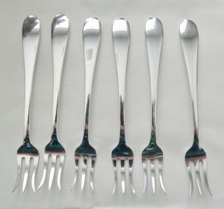 Dominick And & Haff Sterling Silver Set Of 6 Pointed Antique Seafood Forks