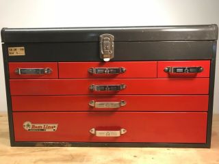 Vtg 50s 60s Remline Toolbox Tool Box Chest Cabinet Mechanics Display 6 Drawer