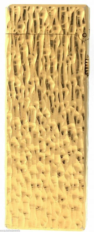 Exquisite Vintage Dunhill Yellow Gold - Plated Bark Textured Lighter 4