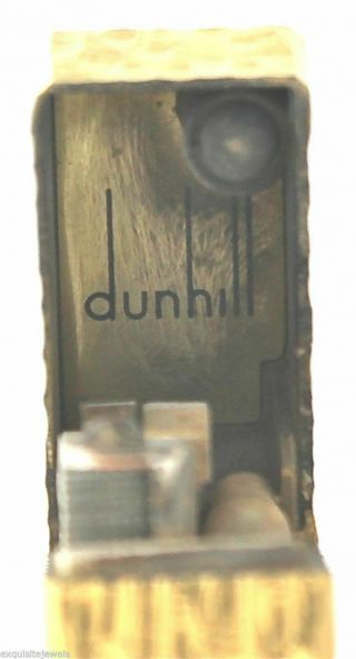 Exquisite Vintage Dunhill Yellow Gold - Plated Bark Textured Lighter 6