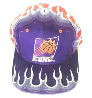 Vintage 90s Phoenix Suns Starter Flame Snapback Hat Nba Shockwave Slasher