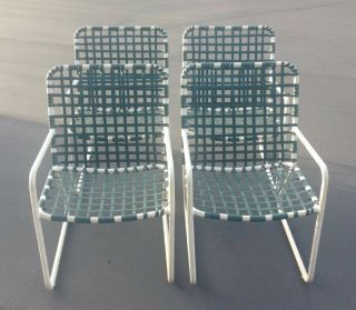 Vintage Brown Jordan Patio Dining Chair Set of 4 Lido Line 2