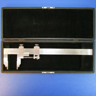 Vintage Starrett No.  28 Micrometer Caliper Square 6 " In Case; Machinist
