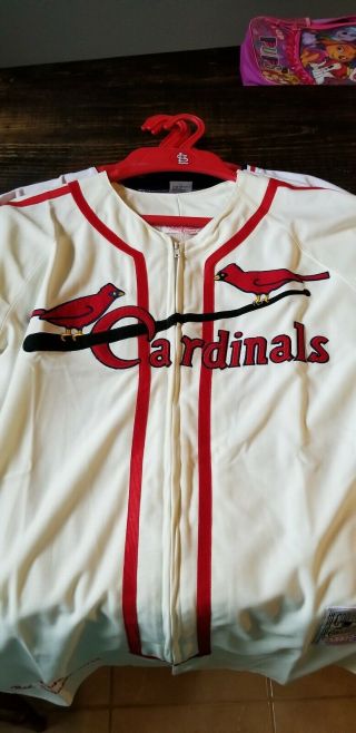 Red Schoendienst Signed Vintage Jersey Cardinals