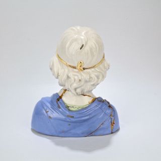 Antique Italian Majolica Della Robbia Style Bust Of A Boy By Fantechi - PT 4