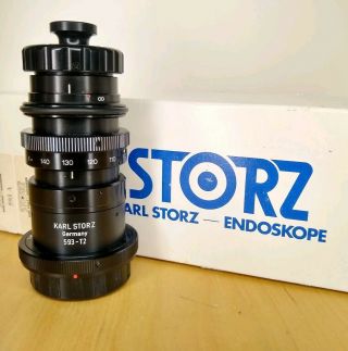 Vintage Karl Storz Model 593 - T2 Mount Endoscope Camera Zoom Lens For Nikon F