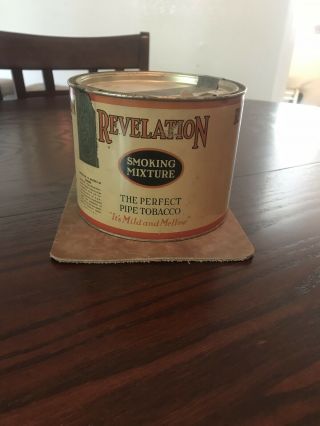 Vintage 1926 Revelation Pipe Tobacco.  One Of A Kind,  Vary Rare.