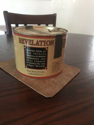 Vintage 1926 Revelation Pipe Tobacco.  One Of A Kind,  vary rare. 3