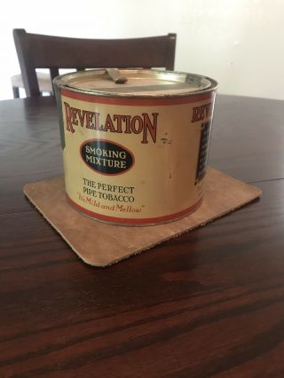 Vintage 1926 Revelation Pipe Tobacco.  One Of A Kind,  vary rare. 4