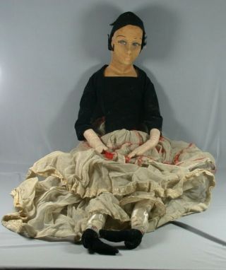 Antique Vintage Cloth Boudoir Doll 33 "