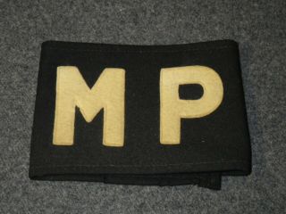 Wwii Us Army Military Police Arm Band - Wool,  No Glow