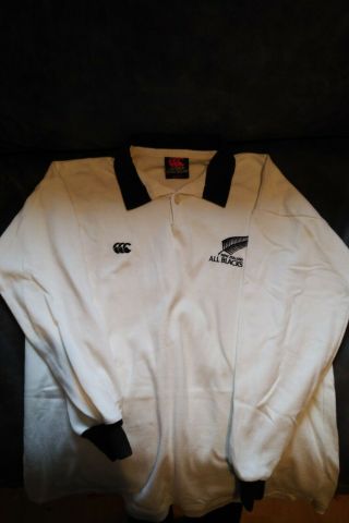 Vintage Zealand All Blacks Rugby Away Shirt Size Xxl 46 " Chest