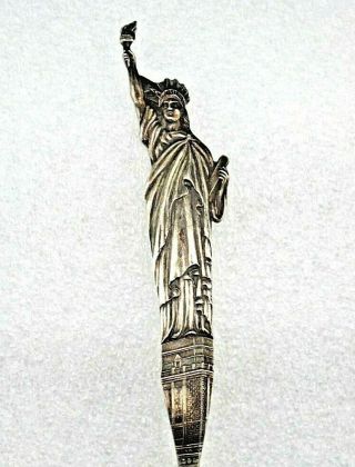 Statue Of Liberty Collectible Sterling Silver Souvenir Spoon D3 - 01