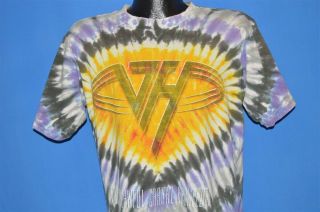 Vtg 90s Van Halen For Unlawful Carnal Knowledge 1990 Tie Dye Rock T - Shirt L