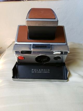 Vintage Polaroid Sx - 70 Land Camera Brown Leather Parts Repair