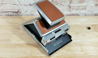 Vintage Polaroid Sx - 70 Land Camera Brown Leather (- Parts Repair)