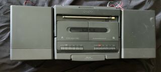 Vintage Sony Boombox AM FM Radio/Dual Cassette/CD player CFD - 757 Mega Bass 2