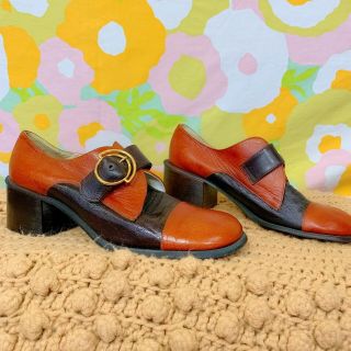 Wow Vintage 70s Platform Mary Jane Oxfords Shoes
