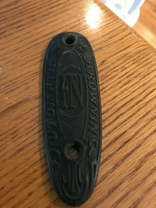 Browning (fn) Auto 5 Shotgun Hand Carved Horn Butt Plate - Vintage -