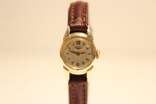 Vintage Small Classic Gold Plated Mechanical Swiss Ladies Watch " Longines "