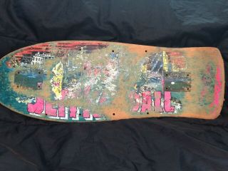 Vintage Santa Cruz Jeff Kendall Pumpkin Skateboard Deck 1987 Rare Jim Phillips