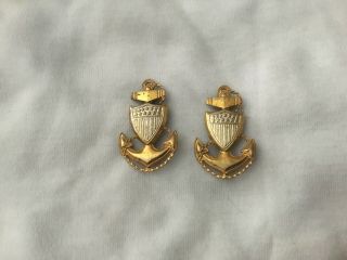 Wwii Us Coast Guard Sterling Petty Officer Badges 1 Inch