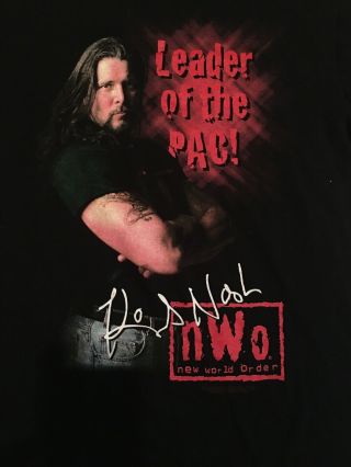 Vtg 90’s Nwo Kevin Nash Shirt Leader Of The Pac Wwf Wrestling Wolf Wwe Euc Large