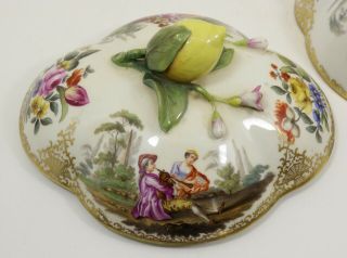 Fine Antique Large Meissen Bowl Watteau Scenes 10
