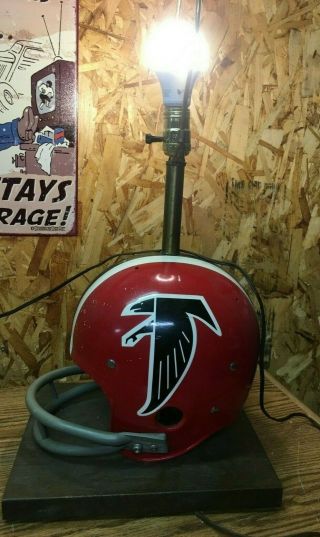 Vintage Atlanta Falcons Throwback Riddell Football Helmet Lamp Man Cave Decor