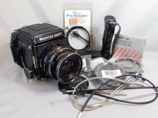 Vtg Mamiya Rb67 Pro S Camera Sekor 1:3.  8 F 90mm Lens Slr Camera Bag Accessories