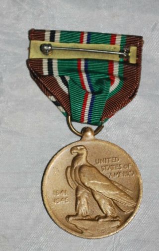 WWII US Army European,  African,  Middle Eastern Campaign Medal Crimp Broach 2