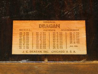 Antique 1919 Deagan 5 Note Plate Dinner Chimes NBC Xylophone Vtg Ship Train Bell 4