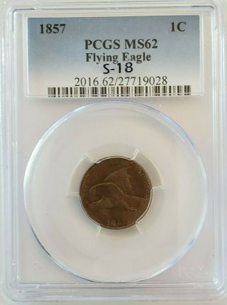 Must Sell Pcgs Ms62 Flying Eagle Penny 1c Cent Pop 564 Rare Grade/great Coin