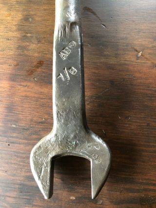 American Bridge 7/8” Spud Wrench AB.  Co “CLEAN” Vtg Iron Worker Tool 2