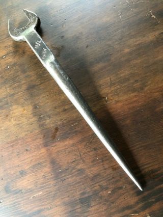 American Bridge 7/8” Spud Wrench AB.  Co “CLEAN” Vtg Iron Worker Tool 5
