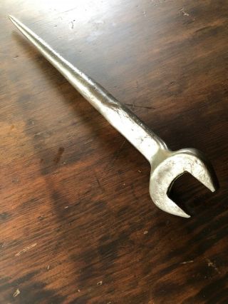 American Bridge 7/8” Spud Wrench AB.  Co “CLEAN” Vtg Iron Worker Tool 7