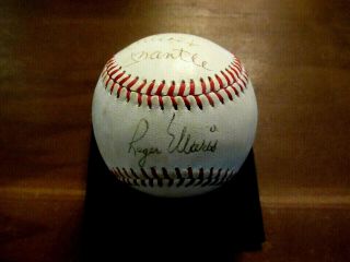 Mickey Mantle Roger Maris 1961 Yankees Hof Signed Auto Vintage Oal Baseball Jsa