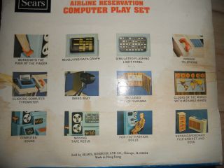 Sears Vintage AIRLINE RESERVATION Computer Play Set (EXTREMELY RARE) BARBIE SIZE 4