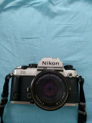 Nikon Fa Slr With Zoom Nikkor 50 Mm 1:1.  8 Vintage