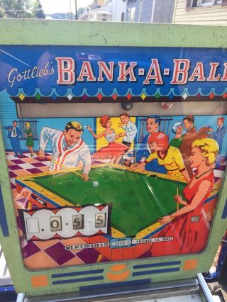 Bank - A - Ball Vintage Coin Operated Pinball Machine