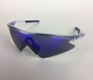 Oakley M Frame Mumbo Sunglasses Vintage Early 1990s Iridium Violet Blue Lenses