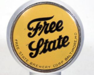 Vintage State Brewery Beer Ball Tap Knob Handle Yellow Black Enamel Robbins 2