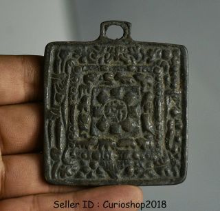 6.  5cm Antique Old Chinese Bronze Feng Shui 12 Zodiac Animal Tiger Pendant