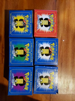 ALL 6 Vintage 1999 Pokemon 23K Gold Plated Card Set Burger King NIB Ltd Ed. 2